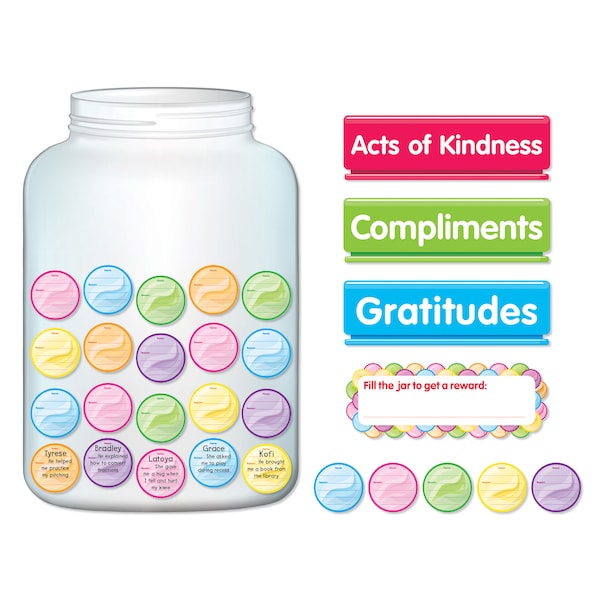 Scholastic Teaching Resources Kindness And Gratitude Jar Bulletin Board Set 862625 - main